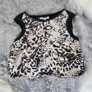 JENNIFER LOPEZ Animal Print Crop Top